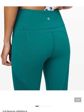 Lululemon Fast And Free Leggings 24” Green 8